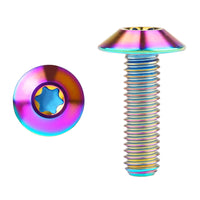 Wanyifa Titanium Bolt M4/M5/M6x10 12 15 20 25 30 35mm Umbrella Torx Head Screw for Bike Motorcycle Disc Brake Ti Fasteners