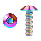 Wanyifa Titanium Bolt M4/M5/M6x10 12 15 20 25 30 35mm Umbrella Torx Head Screw for Bike Motorcycle Disc Brake Ti Fasteners