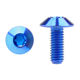 Wanyifa Titanium Bolt M4/M5/M6x10 12 15 20 25 30 35mm Umbrella Torx Head Screw for Bike Motorcycle Disc Brake Ti Fasteners