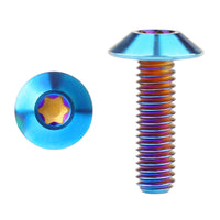 Wanyifa Titanium Bolt M4/M5/M6x10 12 15 20 25 30 35mm Umbrella Torx Head Screw for Bike Motorcycle Disc Brake Ti Fasteners
