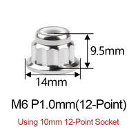 Wanyifa Titanium Nut M6 M8 M10 M12 High Type Flange Nylon Lock Nuts for Bicycle Motorcycle Car Ti Fastener
