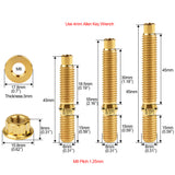 Wanyifa Titanium Exhaust Manifold Stud M8/M10x45 54 55 65mm Screw Nut Washer Set Pitch 1.25mm for Motorcycle Toyota Exhaust Pipe Parts