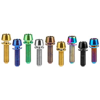 Wanyifa Titanium Bolt M5x16 18 20mm Taper Allen Hex Head with Non-Shedding Washer Screw for Bicycle Stem Parts