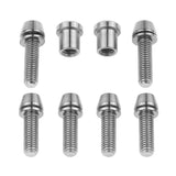 Wanyifa Titanium Bolt 4pcs M5x16mm Bolts+2pcs M5x18mm Bolts+2pcs Nuts Taper Hex Head With Washer Screws For 3T ARX LTD Stem Complete Upgrade Kit