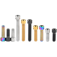Wanyifa Titanium Bolt M4x10 13.5 15 20 25mm Small Cap Allen Key Head Screw for Bicycle Rear/front Derailleur H/L Adjustment