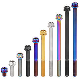 Wanyifa Titanium Bolt M5x6 10 15 20 25 30 35 40 45 50 55 60 65 70 75 80 85 90mm Fancy Flange Torx T25 Head with 'W' Logo Screw for Bicycle Motorcycle Car