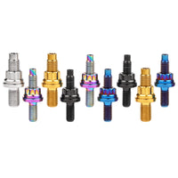 Wanyifa Titanium Exhaust Manifold Stud M8/M10x45 54 55 65mm Screw Nut Washer Set Pitch 1.25mm for Motorcycle Toyota Exhaust Pipe Parts