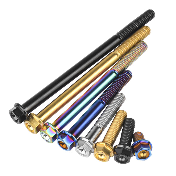 M6 Titanio Hex Flangia Bullone Forato 10 15 18 20 22 25 30 35 40 45 50 55 60 100 M6 Titanio Hex Flangia Bullone Forato 10 15 18 20 22 25 30 35 40 45 50 55 60 100