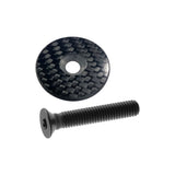 Wanyifa Titanium Bolt M6x35mm + 1 1/8" CNC 3K Carbon Fiber Stem Top Cap Gloss/Matte for Road Mountain Bike Cycling Parts