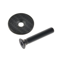 Wanyifa Titanium Bolt M6x35mm + 1 1/8" CNC 3K Carbon Fiber Stem Top Cap Gloss/Matte for Road Mountain Bike Cycling Parts