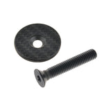 Wanyifa Titanium Bolt M6x35mm + 1 1/8" CNC 3K Carbon Fiber Stem Top Cap Gloss/Matte for Road Mountain Bike Cycling Parts