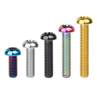 Wanyifa Titanium Bolt M6x10 15 20 25 30 35mm Button Torx Head Screw For Bike Fix Fastener