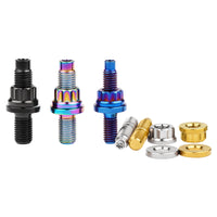 Wanyifa Titanium Exhaust Manifold Stud M8/M10x45 54 55 65mm Screw Nut Washer Set Pitch 1.25mm for Motorcycle Toyota Exhaust Pipe Parts