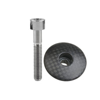 Wanyifa Titanium Bolt M6x35mm + 1 1/8" 3K Carbon Fiber Glossy/Matte Road Mountain Bike Cycling Headset Stem Top Cap