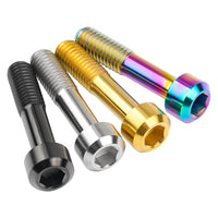 Wanyifa Titanium Bolt M5x23mm Round Socket Cap Allen Head Half Threaded Screw for Bicycle Disc