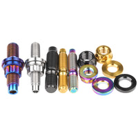 Wanyifa Titanium Exhaust Manifold Stud M8/M10x45 54 55 65mm Screw Nut Washer Set Pitch 1.25mm for Motorcycle Toyota Exhaust Pipe Parts