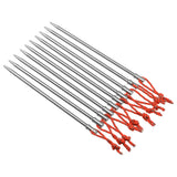 Wanyifa Titanium Alloy High Strength Tent Pegs 165mm 250mm Stakes With Rope For Camping Outdoor Ground 6/10pcs