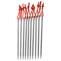 Wanyifa Titanium Alloy High Strength Tent Pegs 165mm 250mm Stakes With Rope For Camping Outdoor Ground 6/10pcs