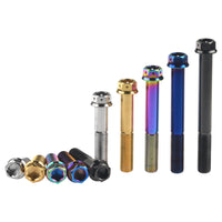 Wanyifa Titanium Bolt M8x15 20 25 30 35 40 45 50 55mm Flange With Holes Hex Head Screws For Motorcycle Brake Calipers