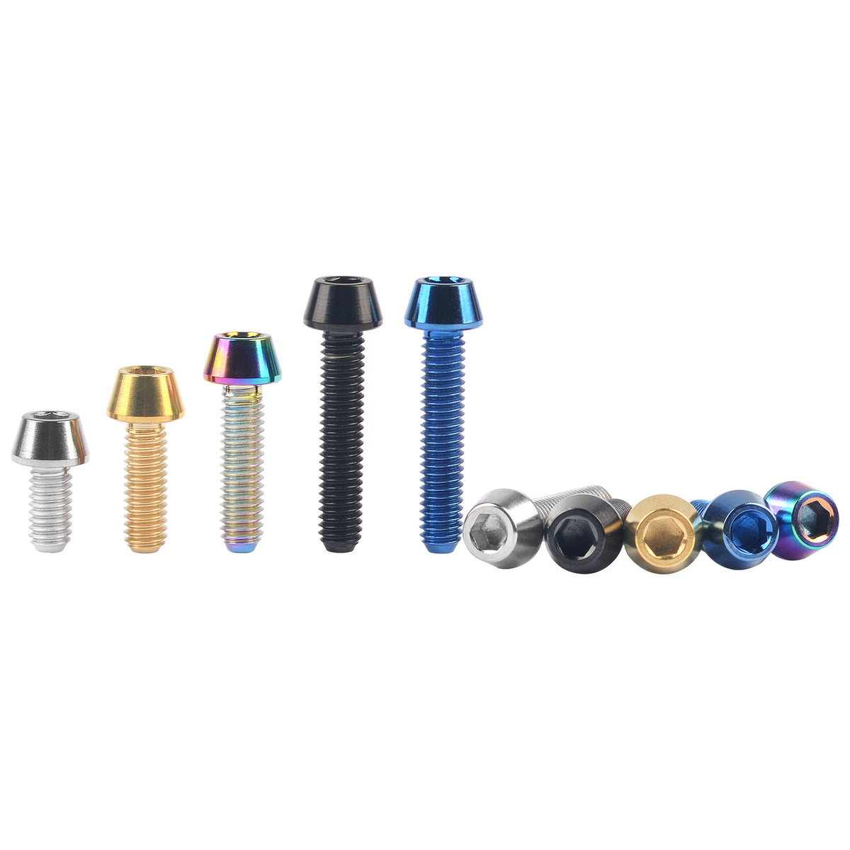 Wanyifa Titanium Bolt M4x8 10 12 15 20mm Taper Hex Head Screw for Bike ...