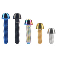 Wanyifa Titanium Bolt M4x8 10 12 15 20mm Taper Hex Head Screw for Bike Fasteners