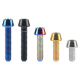Wanyifa Titanium Bolt M4x8 10 12 15 20mm Taper Hex Head Screw for Bike Fasteners