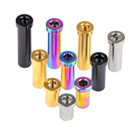Wanyifa Titanium M6 Nut Full Length 13 15 17 23 25 31.5 33 35mm For Road Bicycle Brake Caliper C Clamp Fix Ti Parts