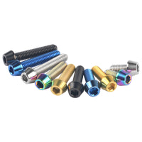 Wanyifa Titanium Bolt M4x8 10 12 15 20mm Taper Hex Head Screw for Bike Fasteners