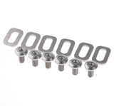 Wanyifa Titanium Bolts Spacers M5 for LOOK KEO Road Bike Clipless Pedals Cleats Self-locking Pedals Set Kit