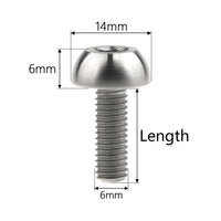 Wanyifa Titanium Bolt M6x17mm Round Hex Head Scerw For Honda Motorcycle 90106-MFL-D20 CBR VFR VTR Fireblade RVF Disc Rotor Screw