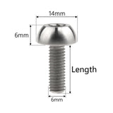 Wanyifa Titanium Bolt M6x17mm Round Hex Head Scerw For Honda Motorcycle 90106-MFL-D20 CBR VFR VTR Fireblade RVF Disc Rotor Screw