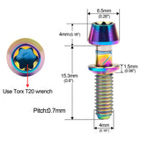Wanyifa Titanium Bolt M4x15.3mm Taper Torx Head Screw With Washers For Ritchey C260 Bicycle Stem