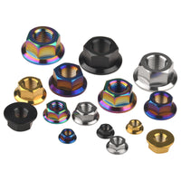 Wanyifa Titanium Nut M5 M6 M8 M10 M12 M14 M16 Flange Hex Nut Screw For Bike Motorcycle Car