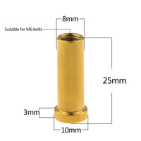 Wanyifa Titanium M6 Nut Full Length 13 15 17 23 25 31.5 33 35mm For Road Bicycle Brake Caliper C Clamp Fix Ti Parts